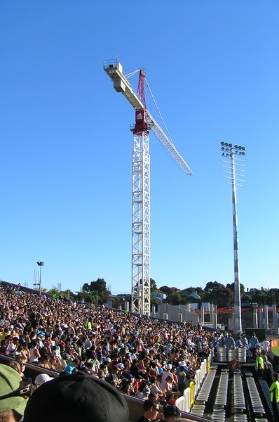 Construction of the new stand 